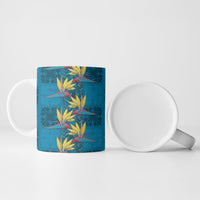 Hawaii Waikiki King Ceramic Mug Blue Quilt With Pua Manu LT05 - Polynesian Pride