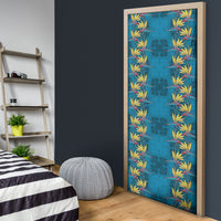 Hawaii Waikiki King Door Cover Blue Quilt With Pua Manu LT05 - Polynesian Pride