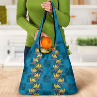 Hawaii Waikiki King Grocery Bag Blue Quilt With Pua Manu LT05 - Polynesian Pride