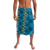 Hawaii Waikiki King Lavalava Blue Quilt With Pua Manu LT05 Blue - Polynesian Pride