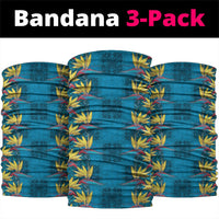 Hawaii Waikiki King Neck Gaiter Blue Quilt With Pua Manu LT05 package One Size: 25*50cm Blue - Polynesian Pride