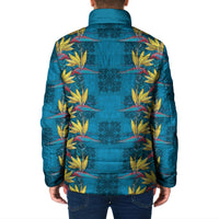 Hawaii Waikiki King Padded Jacket Blue Quilt With Pua Manu LT05 - Polynesian Pride