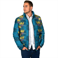 Hawaii Waikiki King Padded Jacket Blue Quilt With Pua Manu LT05 - Polynesian Pride