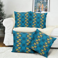 Hawaii Waikiki King Pillow Cover Blue Quilt With Pua Manu LT05 - Polynesian Pride