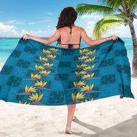 Hawaii Waikiki King Sarong Blue Quilt With Pua Manu LT05 - Polynesian Pride