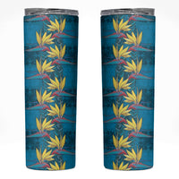 Hawaii Waikiki King Skinny Tumbler Blue Quilt With Pua Manu LT05 Blue - Polynesian Pride