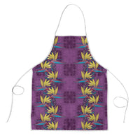 Hawaii Waikiki King Apron Purple Quilt With Pua Manu LT05 Purple - Polynesian Pride