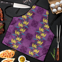 Hawaii Waikiki King Apron Purple Quilt With Pua Manu LT05 Purple - Polynesian Pride