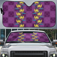 Hawaii Waikiki King Auto Sun Shade Purple Quilt With Pua Manu LT05 Purple - Polynesian Pride