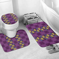 Hawaii Waikiki King Bathroom Set Purple Quilt With Pua Manu LT05 Mat Set Only (3 pcs) One Size Purple - Polynesian Pride