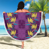 Hawaii Waikiki King Beach Blanket Purple Quilt With Pua Manu LT05 - Polynesian Pride