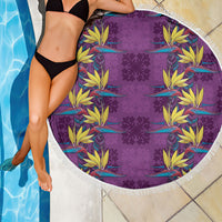 Hawaii Waikiki King Beach Blanket Purple Quilt With Pua Manu LT05 - Polynesian Pride