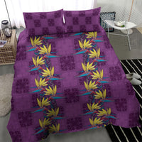 Hawaii Waikiki King Bedding Set Purple Quilt With Pua Manu LT05 - Polynesian Pride