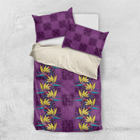 Hawaii Waikiki King Bedding Set Purple Quilt With Pua Manu LT05 US Twin 172cm x 218cm Purple - Polynesian Pride