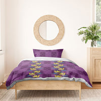 Hawaii Waikiki King Bedding Set Purple Quilt With Pua Manu LT05 - Polynesian Pride