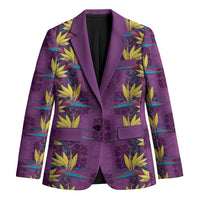 Hawaii Waikiki King Blazer Purple Quilt With Pua Manu LT05 Unisex Purple - Polynesian Pride