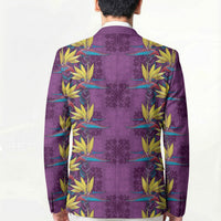 Hawaii Waikiki King Blazer Purple Quilt With Pua Manu LT05 - Polynesian Pride