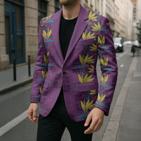Hawaii Waikiki King Blazer Purple Quilt With Pua Manu LT05 - Polynesian Pride