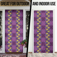 Hawaii Waikiki King Door Cover Purple Quilt With Pua Manu LT05 - Polynesian Pride