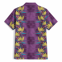 Hawaii Waikiki King Hawaiian Shirt Purple Quilt With Pua Manu LT05 - Polynesian Pride