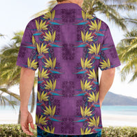 Hawaii Waikiki King Hawaiian Shirt Purple Quilt With Pua Manu LT05 - Polynesian Pride