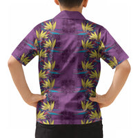 Hawaii Waikiki King Hawaiian Shirt Purple Quilt With Pua Manu LT05 - Polynesian Pride