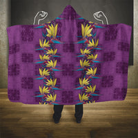 Hawaii Waikiki King Hooded Blanket Purple Quilt With Pua Manu LT05 - Polynesian Pride