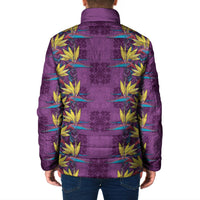 Hawaii Waikiki King Padded Jacket Purple Quilt With Pua Manu LT05 - Polynesian Pride