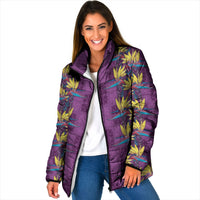 Hawaii Waikiki King Padded Jacket Purple Quilt With Pua Manu LT05 Women Purple - Polynesian Pride