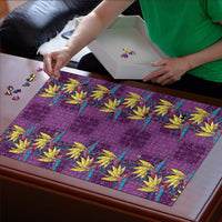 Hawaii Waikiki King Puzzle Purple Quilt With Pua Manu LT05 - Polynesian Pride