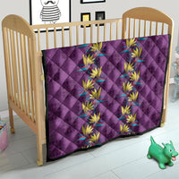 Hawaii Waikiki King Quilt Purple Quilt With Pua Manu LT05 - Polynesian Pride