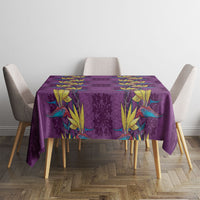 Hawaii Waikiki King Tablecloth Purple Quilt With Pua Manu LT05 - Polynesian Pride