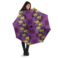Hawaii Waikiki King Umbrella Purple Quilt With Pua Manu LT05 - Polynesian Pride