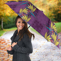 Hawaii Waikiki King Umbrella Purple Quilt With Pua Manu LT05 - Polynesian Pride