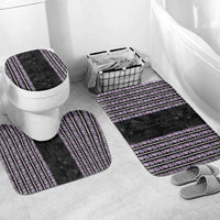 Hawaii Queen Liliuokalani Bathroom Set Hawaiian Lei Pua Kalaunu LT05 Mat Set Only (3 pcs) One Size Black - Polynesian Pride