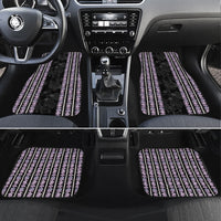 Hawaii Queen Liliuokalani Car Mats Hawaiian Lei Pua Kalaunu LT05 Set 4pcs Black - Polynesian Pride