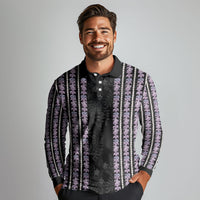 Hawaii Queen Liliuokalani Long Sleeve Polo Shirt Hawaiian Lei Pua Kalaunu LT05 - Polynesian Pride