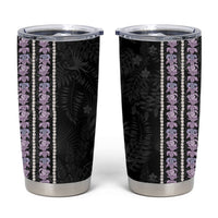 Hawaii Queen Liliuokalani Tumbler Cup Hawaiian Lei Pua Kalaunu LT05 Black - Polynesian Pride