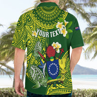 Personalized Cook Islands Hawaiian Shirt Coat Of Arms Plumeria Polynesian Turtle LT05 - Polynesian Pride