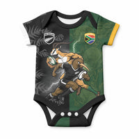 Custom South Africa And New Zealand Baby Onesie Springboks And Kiwis Rugby Rivalry