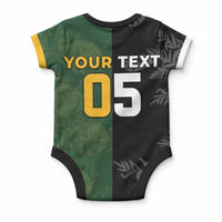 Custom South Africa And New Zealand Baby Onesie Springboks And Kiwis Rugby Rivalry