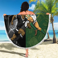 South Africa And New Zealand Beach Blanket Springboks And Kiwis Rugby Rivalry