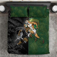 South Africa And New Zealand Bedding Set Springboks And Kiwis Rugby Rivalry