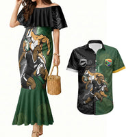 Custom South Africa And New Zealand Couples Matching Mermaid Dress and Hawaiian Shirt Springboks And Kiwis Rugby Rivalry
