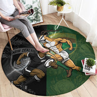 South Africa And New Zealand Round Carpet Springboks And Kiwis Rugby Rivalry
