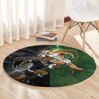 South Africa And New Zealand Round Carpet Springboks And Kiwis Rugby Rivalry