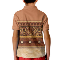 Polynesian Princess Inspired Cosplay Costume Kid Polo Shirt Traditional Tapa Pattern