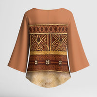 Polynesian Princess Inspired Cosplay Costume Kimono Sleeve Blouse Traditional Tapa Pattern
