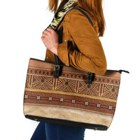 Polynesian Princess Inspired Cosplay Costume Leather Tote Bag Traditional Tapa Pattern
