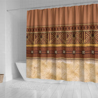Polynesian Princess Inspired Cosplay Costume Shower Curtain Traditional Tapa Pattern